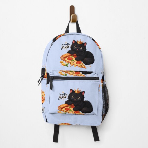 Item preview, Pizza King FLOOF – Cute Black Cat Pizza Lover designed and sold by lumar23.