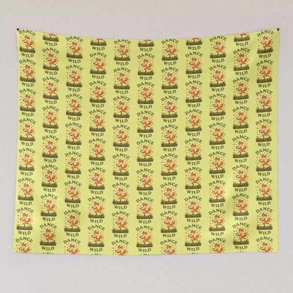 Item preview, Retro Flat Cute Dancing Fox Dance Wild designed and sold by DuckOddity.