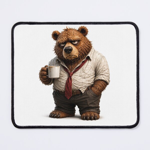 Item preview, Grumpy Office Bear designed and sold by layalistoresa.