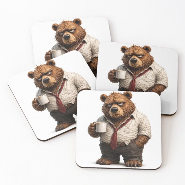Item preview, Grumpy Office Bear designed and sold by layalistoresa.