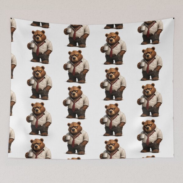 Item preview, Grumpy Office Bear designed and sold by layalistoresa.