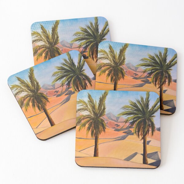 Item preview, Desert Oasis with palms| Sand Dune Landscape | Warm Earth Tones Art | Aesthetic Travel Design designed and sold by Baroness Swan.