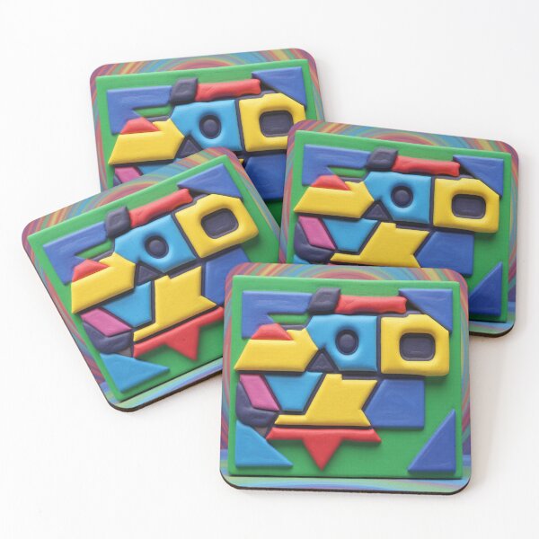 Item preview, block rhythm C colorful geometric abstract design designed and sold by SmashingDeals.