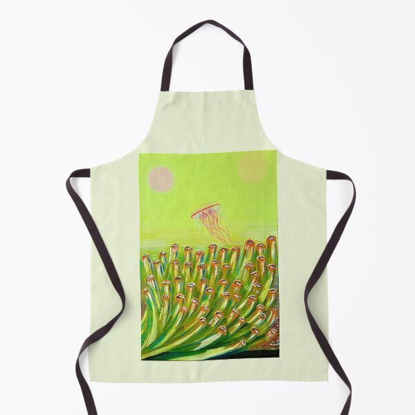 Item preview, LIME DREAM JELLYFISH | Surreal Neon Green Art Print | Oil Painting | Surrealism  designed and sold by BlueberrySwan.