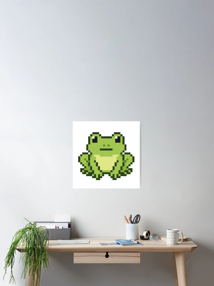 Thumbnail 2 of 3, Poster, Pixel Frog designed and sold by Loading----.