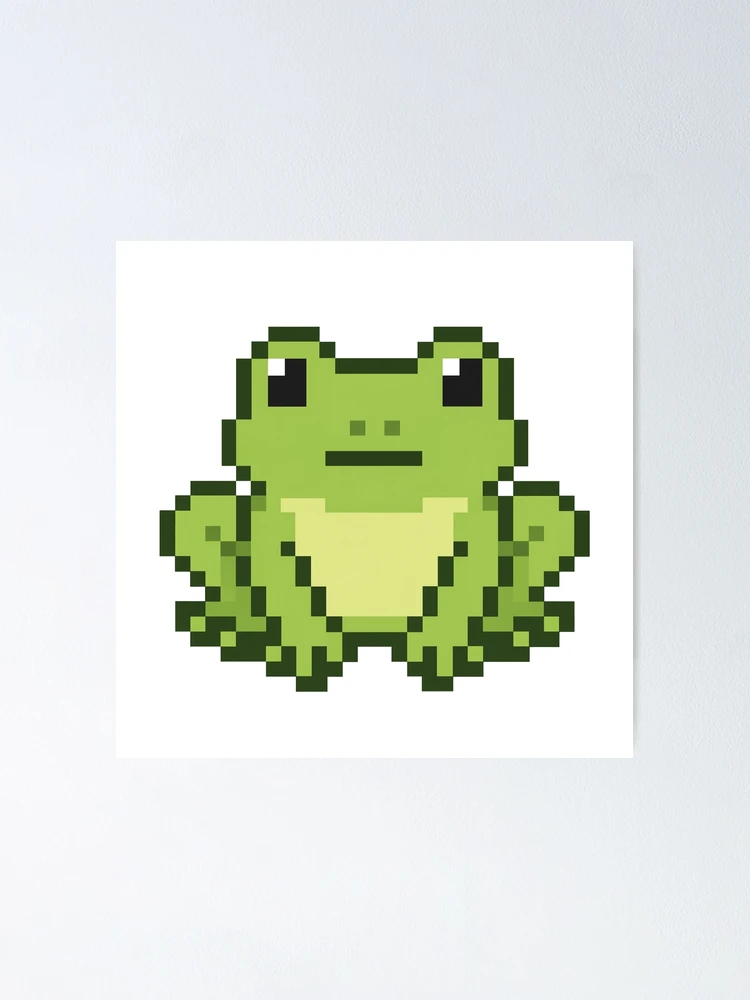 Thumbnail 1 of 3, Poster, Pixel Frog designed and sold by Loading----.