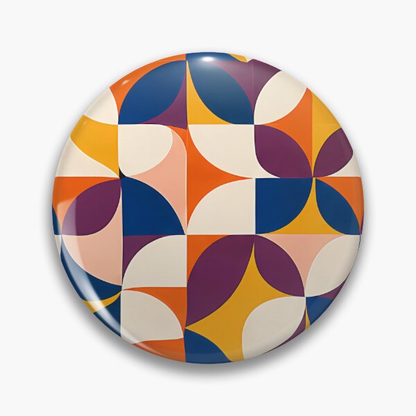 Item preview, Vibrant Retro 1970s Geometric Seamless Pattern designed and sold by zenjiinspired.