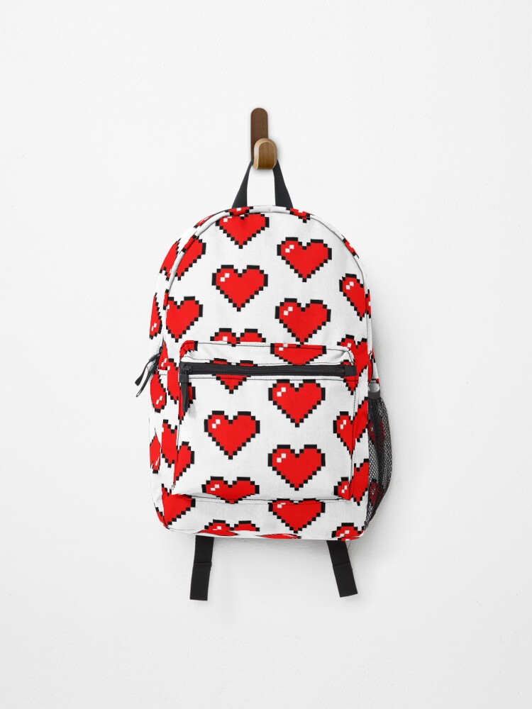 Thumbnail 1 of 3, Backpack, Pixel Heart designed and sold by Loading----.