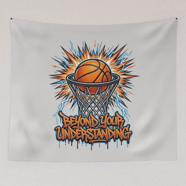 Item preview, Electric Lightning Basketball Hoop - Cool Sports Art Meme designed and sold by ShadowArtEG.