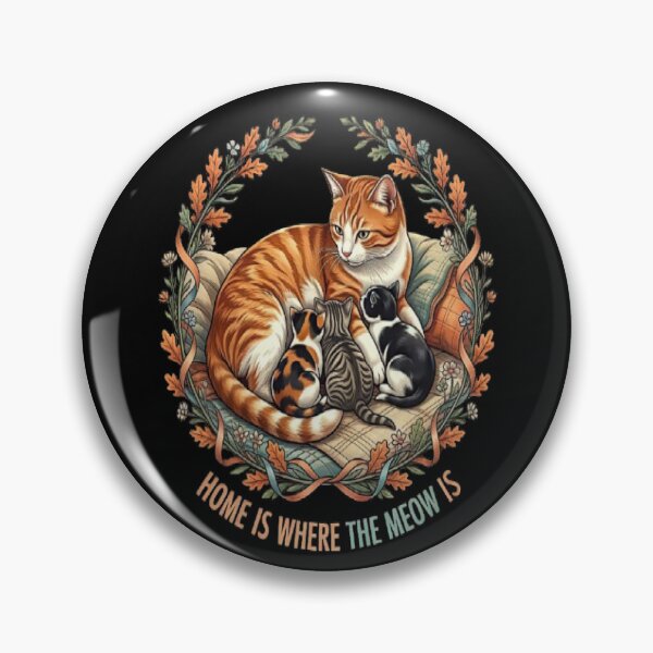 Item preview, Home Is Where The Meow Is Cute Cat Family designed and sold by MAJCO-ART.