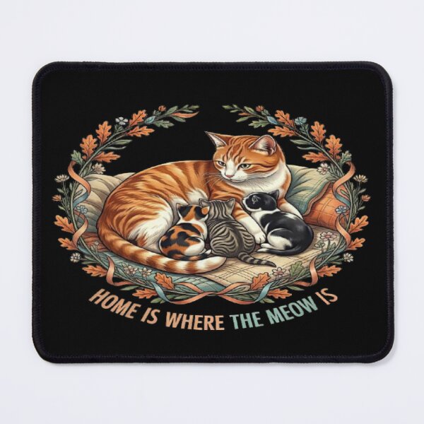 Item preview, Home Is Where The Meow Is Cute Cat Family designed and sold by MAJCO-ART.