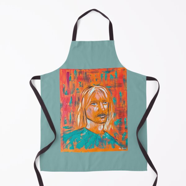 Item preview, Blue Eyes Rebel | Blonde Portrait Oil Painting | Fiery Orange Background | Expressive Male Art designed and sold by Baroness Swan.