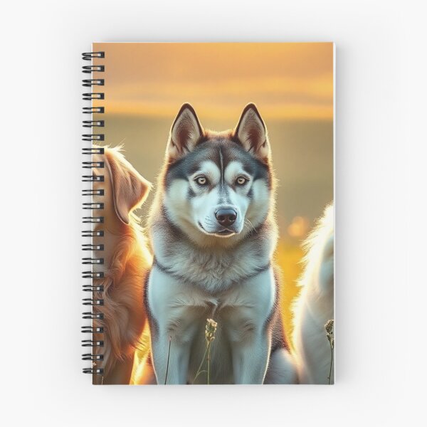 Item preview, Three Dogs Sunset Pack Portrait designed and sold by IntelliMindDesigns.