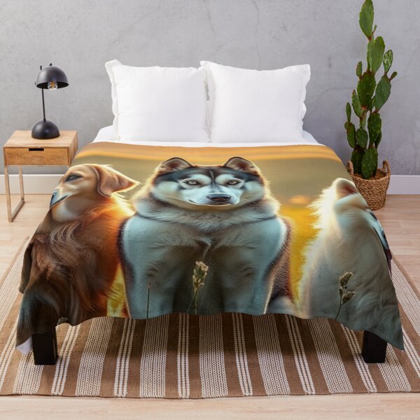 Item preview, Three Dogs Sunset Pack Portrait designed and sold by IntelliMindDesigns.