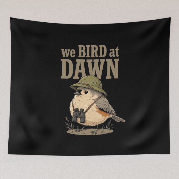 Item preview, We Bird At Dawn Birdwatching Birder Ornithology Nature Lover designed and sold by SofenArt.