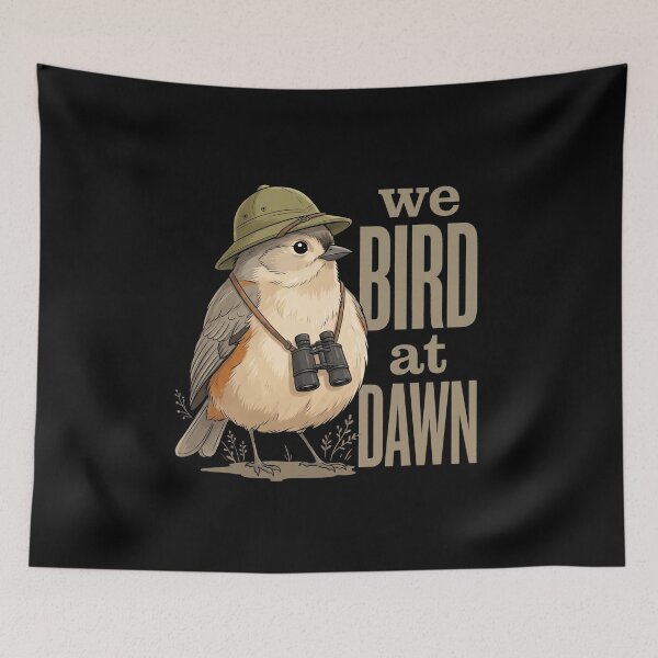 Item preview, We Bird At Dawn Birdwatching Birder Nature Lover designed and sold by SofenArt.
