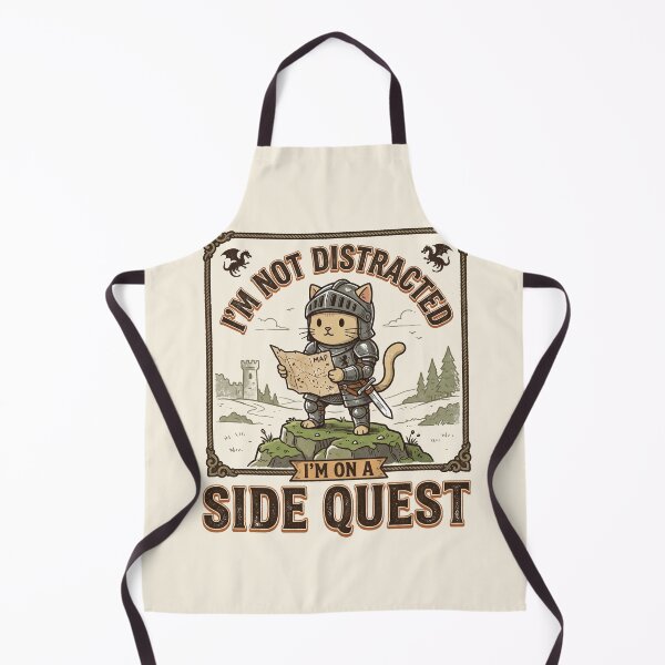 Item preview, Im On A Side Quest Funny Cat Knight Tabletop RPG designed and sold by AdyKurniawan.