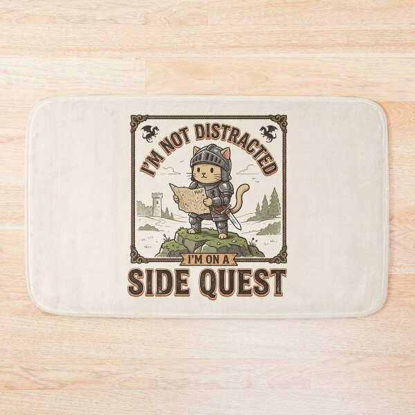 Item preview, Im On A Side Quest Funny Cat Knight Tabletop RPG designed and sold by AdyKurniawan.