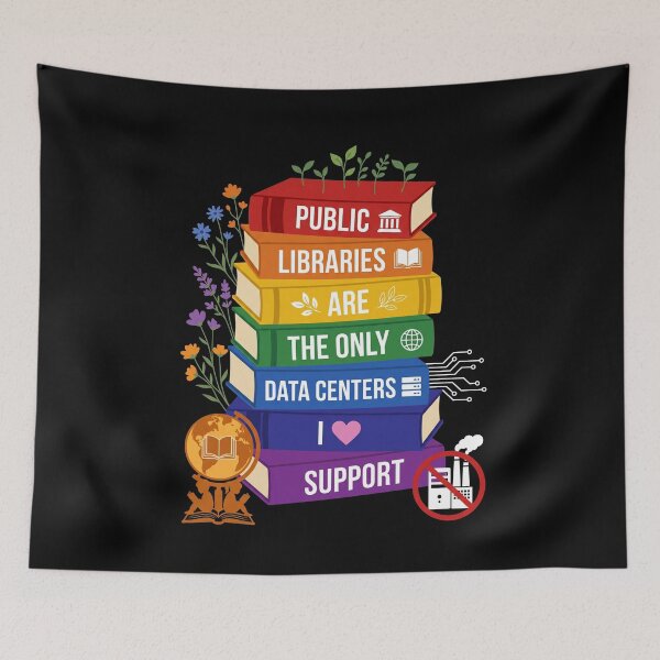 Item preview, Public Libraries Are The Only Data Centers I Love Support Librarian Book Lover Environmental Advocate designed and sold by SofenArt.