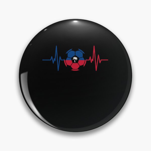 Item preview, Haiti Soccer Heartbeat Haitian Pride Fan designed and sold by SofenArt.