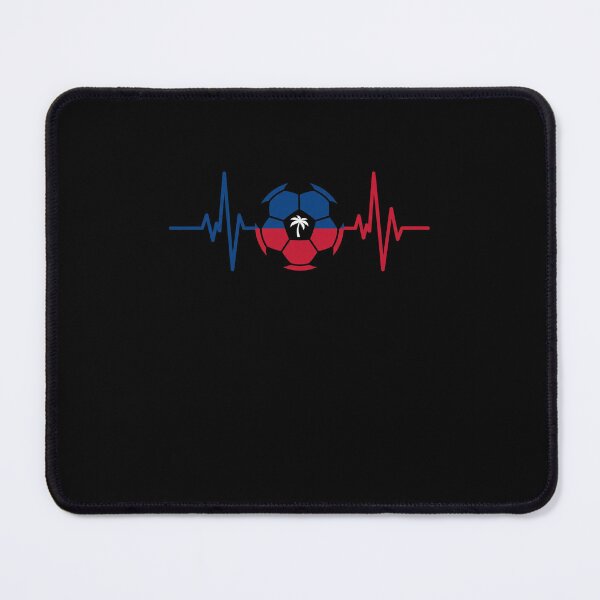 Item preview, Haiti Soccer Heartbeat Haitian Pride Fan designed and sold by SofenArt.