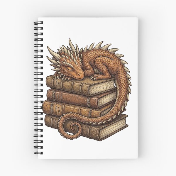Item preview, Book Dragon PNG, Fantasy Reading Dragon, Bookworm Dragon Clipart, Library Dragon, Dragon and Books, Reader Gift designed and sold by MS Pod Studio.