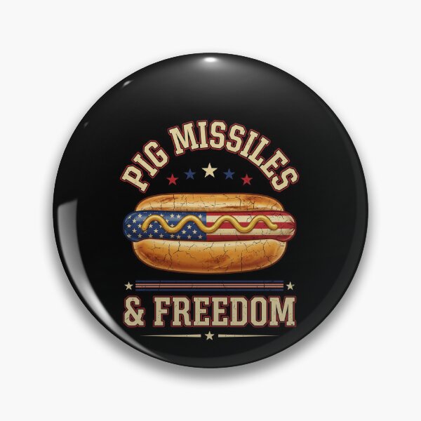 Item preview, Pig Missiles & Freedom American Patriot Hot Dog Fourth Of July Celebration designed and sold by SofenArt.