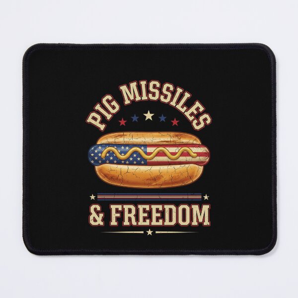 Item preview, Pig Missiles & Freedom American Patriot Hot Dog Fourth Of July Celebration designed and sold by SofenArt.