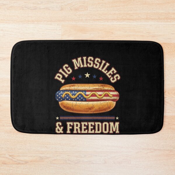Item preview, Pig Missiles & Freedom American Patriot Hot Dog Fourth Of July Celebration designed and sold by SofenArt.