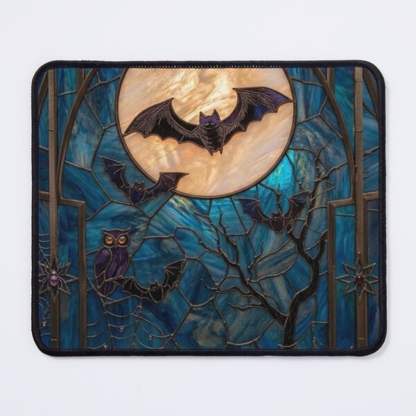 Item preview, Bats and owl under blue moon designed and sold by BriSher.