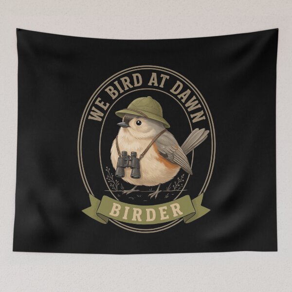 Item preview, We Bird At Dawn Birder Birdwatching Hobby Nature Lover designed and sold by SofenArt.