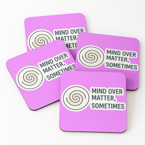 Item preview, Mind Over Matter Sometimes Funny Aesthetic Quote Sticker designed and sold by NLRartStudio.