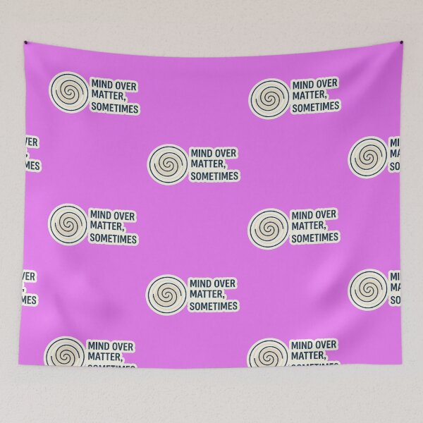 Item preview, Mind Over Matter Sometimes Funny Aesthetic Quote Sticker designed and sold by NLRartStudio.