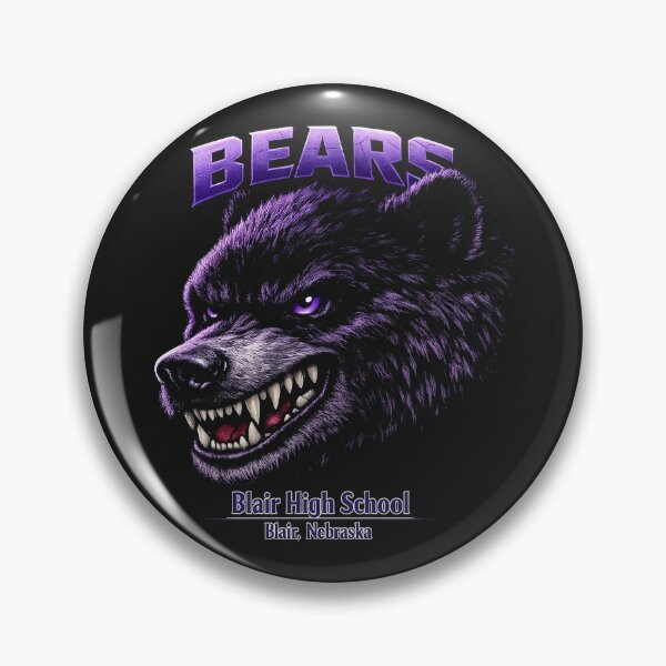 Item preview, Blair High School - Bears  (Optimized for black background) designed and sold by Omaha Jones T-Shirts and More.