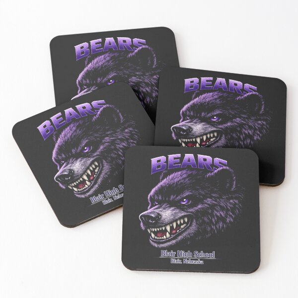 Item preview, Blair High School - Bears  (Optimized for black background) designed and sold by Omaha Jones T-Shirts and More.