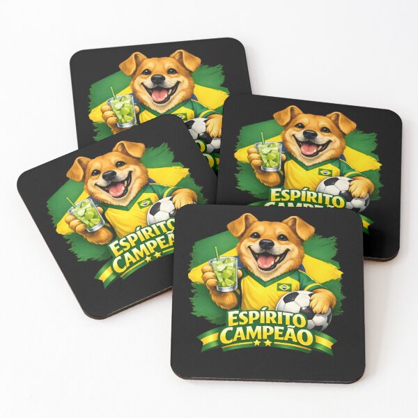 Item preview, Aficionado brasileño al fútbol de perros color caramelo designed and sold by Fumo-Dolce.