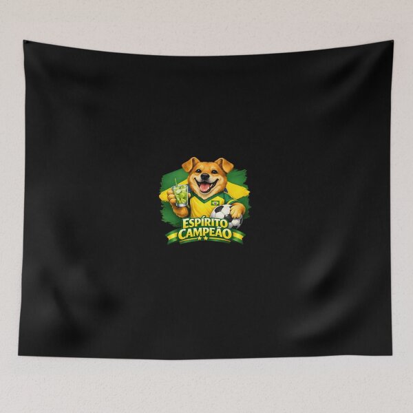 Item preview, Brazilian Caramel Dog Soccer Fan designed and sold by Fumo-Dolce.