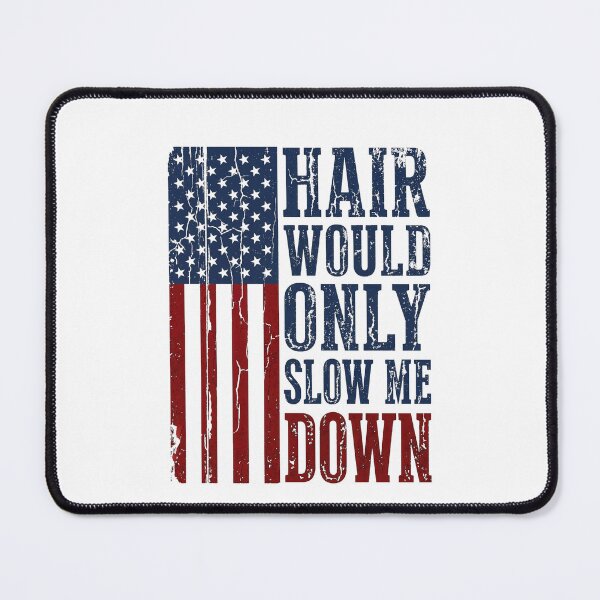 Item preview, Hair Would Only Slow Me Down Patriotic Bald American Veteran designed and sold by SofenArt.