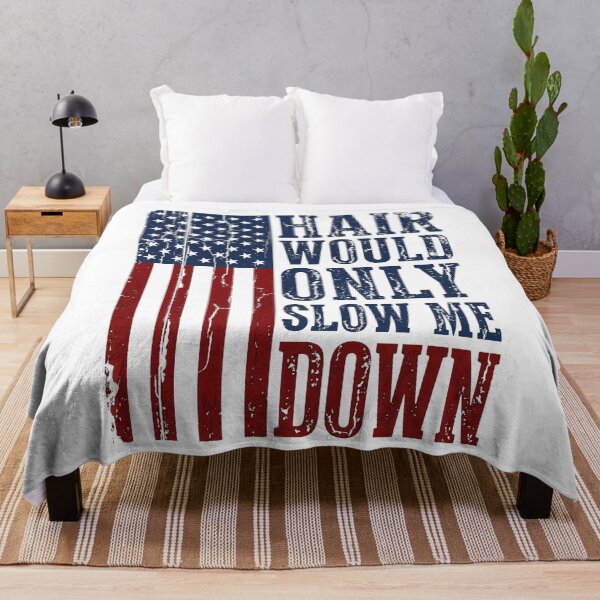 Item preview, Hair Would Only Slow Me Down Patriotic Bald American Veteran designed and sold by SofenArt.