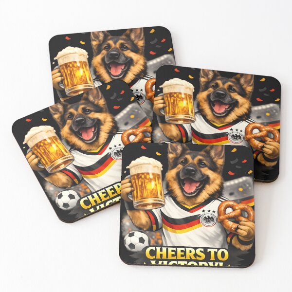 Item preview, Cheers to Victory German Shepherd Fan designed and sold by Fumo-Dolce.