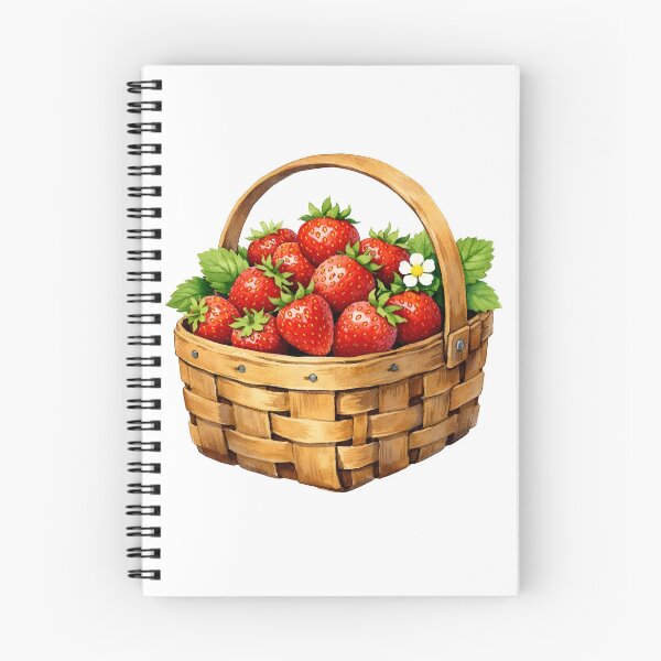 Item preview, Cesta de acuarela con fresas designed and sold by silviaol.