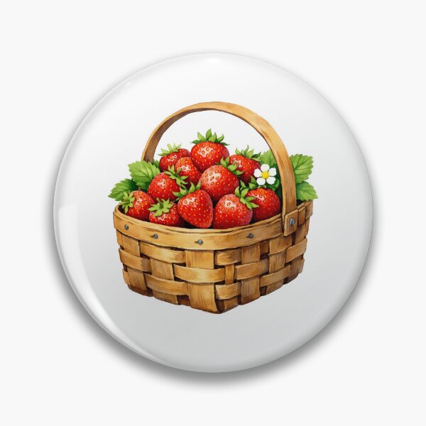Item preview, Watercolor Basket with Strawberries  designed and sold by silviaol.