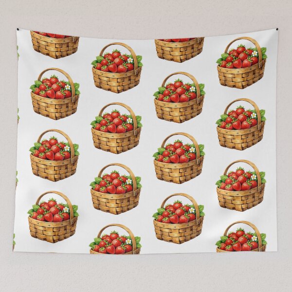 Item preview, Watercolor Basket with Strawberries  designed and sold by silviaol.