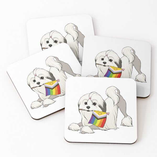 Item preview, Pride Flag Lowchen designed and sold by CatDana.