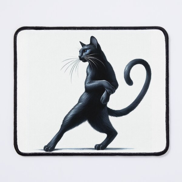 Item preview, Sleek Black Cat Dancing Watercolor designed and sold by Pioneer Spirit Market.