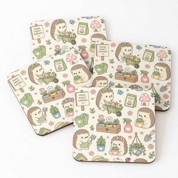 Item preview, Cute Hedgehog Garden Friends Pattern designed and sold by Soft Berry Studio.