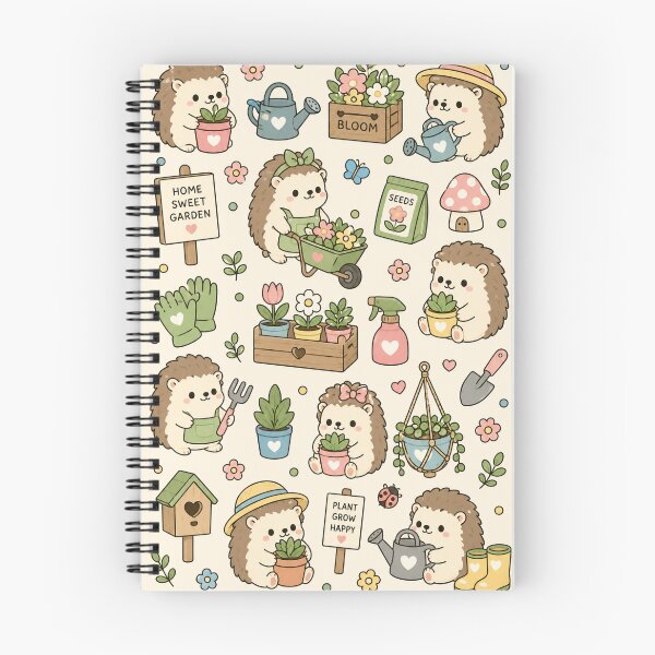 Item preview, Cute Hedgehog Garden Friends Pattern designed and sold by Soft Berry Studio.