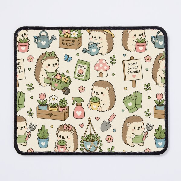 Item preview, Cute Hedgehog Garden Friends Pattern designed and sold by Soft Berry Studio.