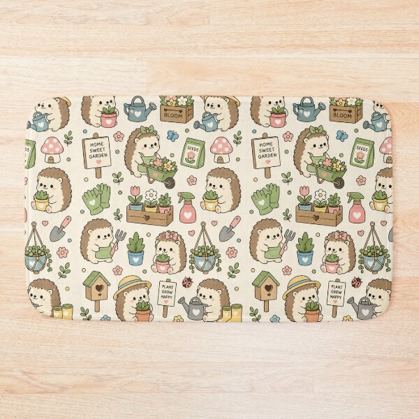 Item preview, Cute Hedgehog Garden Friends Pattern designed and sold by Soft Berry Studio.