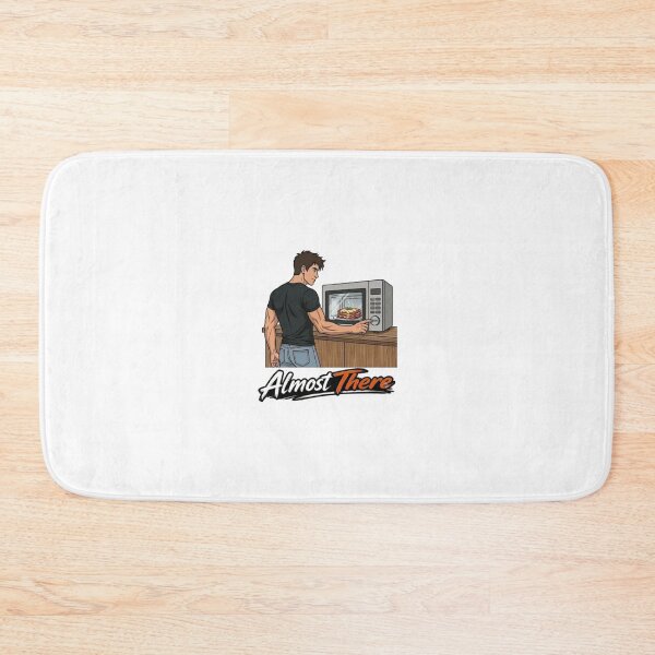Item preview, Almost There Funny Man Microwaving Lasagna Illustration designed and sold by Northern Glow Art.